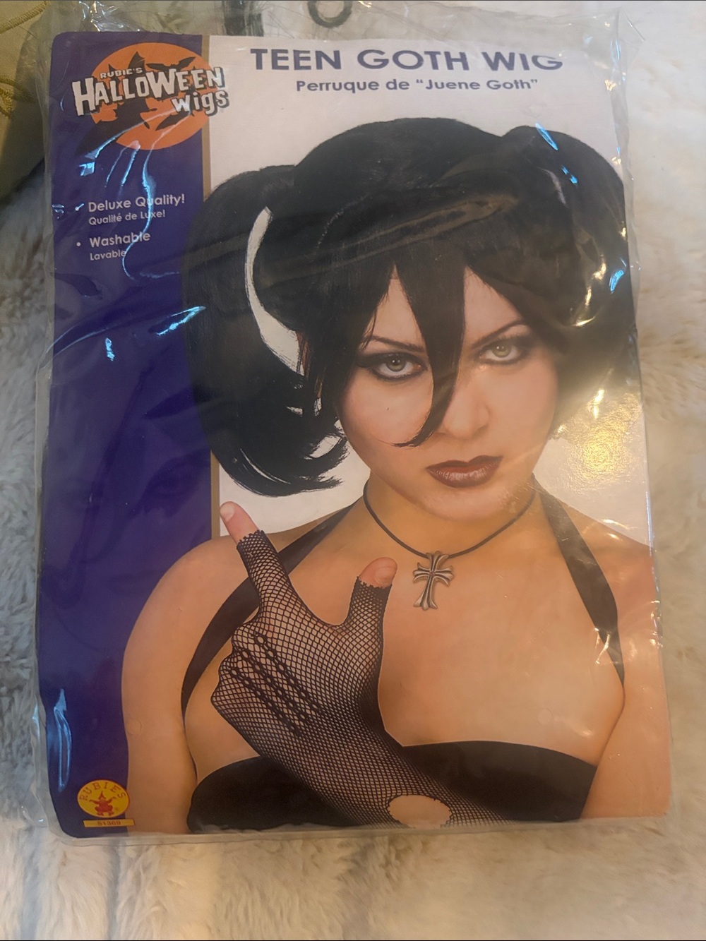 Teen Goth Wig - Black Gothic Style Wig
